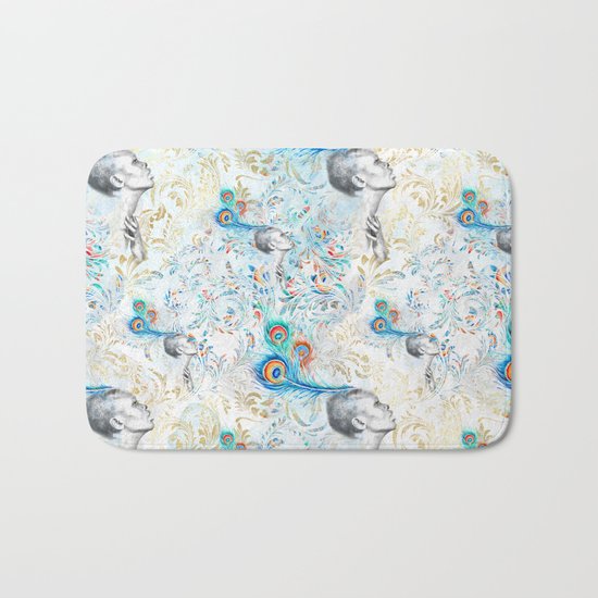 Feather peacock #14 Bath Mat
