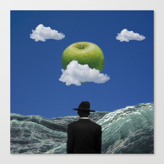 Apple Magritte Canvas Print