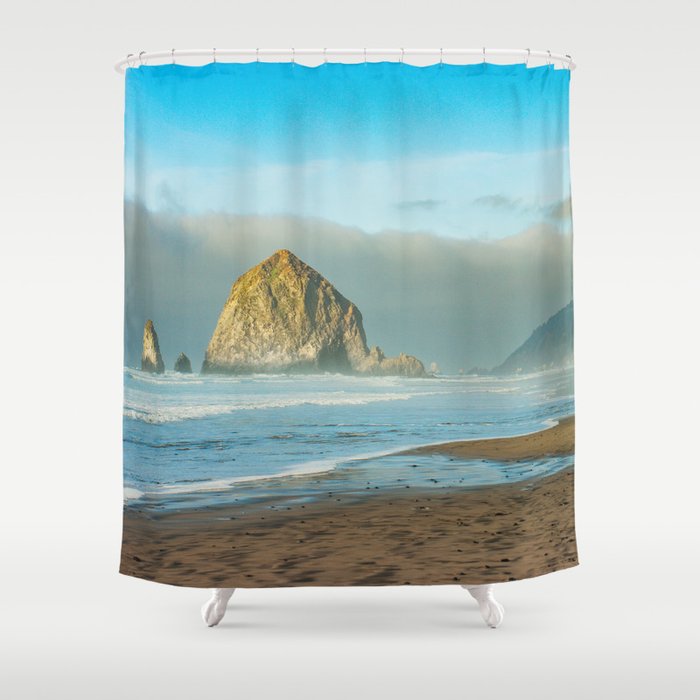 Cannon Beach Oregon, Haystack Rock Shower Curtain