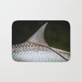 Puerto Rican Tarpon Bath Mat | Digital, Fin, Fish, Fishing, Tarpon, Photo, Color, Scales, Silver, Nature 