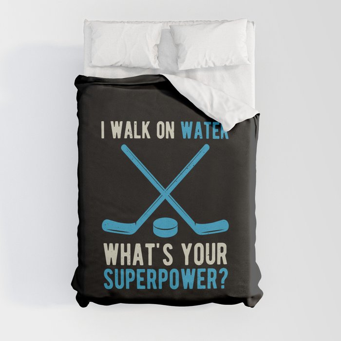 Superpower Funny Hockey Duvet Cover