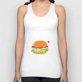 I Just Really Like Cheeseburgers Hamburger Lover Unisex Tank Top