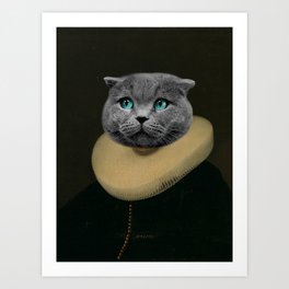 Portrait of a Cat Art Print