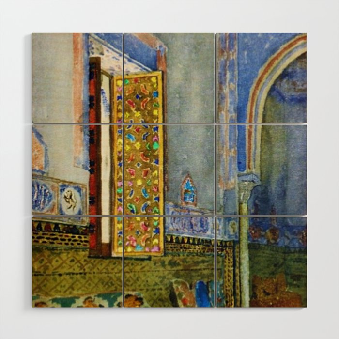 Near-Eastern Palace Interior Portrait by Louis Comfort Tiffany Wood Wall Art