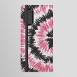 Pink Black Tie Dye Circle Android Wallet Case