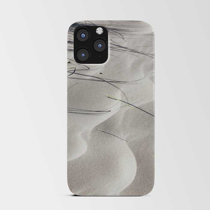 Soft sand and dunegrass shadow art print - beach summer vibe - nature and travel photography iPhone Card Case