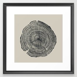 Hand-Drawn Oak Framed Art Print