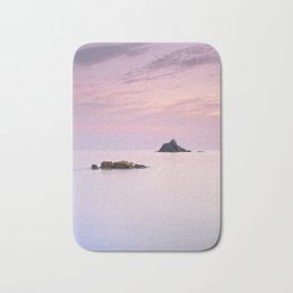 San Cristobal Reefs At Sunset . Bath Mat | Sea, Reef, Sunset, Water, Color, Pink, Sky, Photo, Curated, Sunrise 