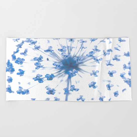 Flower Ball in Baby Blue Beach Towel