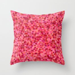Rose Colored Triangles Throw Pillow
