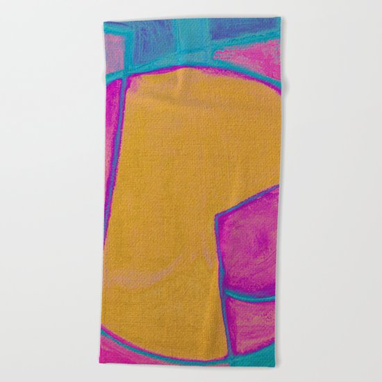 Geometric Reconstruction Beach Towel