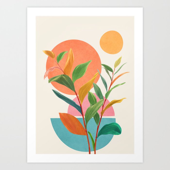 Colorful Branching Out 11 Art Print