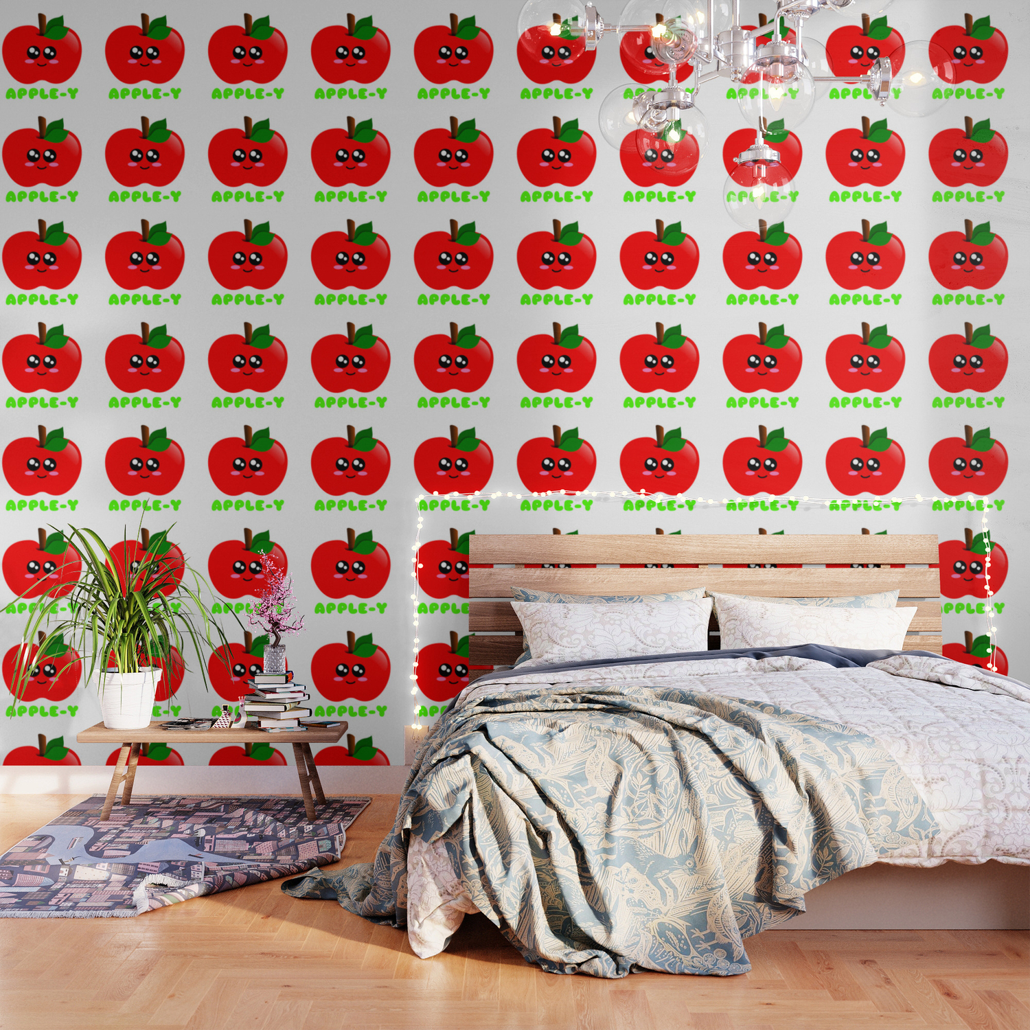 Apple Y In Love With You Cute Apple Pun Wallpaper By Dogboo Society6