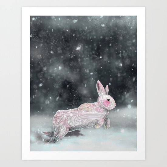 White Rabbit Art Print