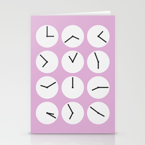 Minimal clock collection 7 Stationery Cards