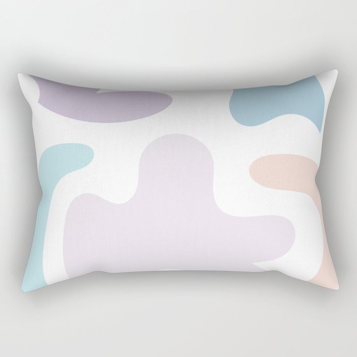 27 Abstract Shapes Pastel Background 220729 Valourine Design Rectangular Pillow