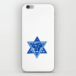 Jewish Star with Hearts iPhone Skin