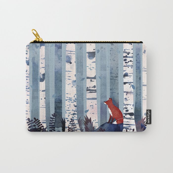 The Birches (in Blue) Carry-All Pouch