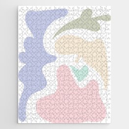 31 Abstract Shapes Pastel Background 220729 Valourine Design Jigsaw Puzzle
