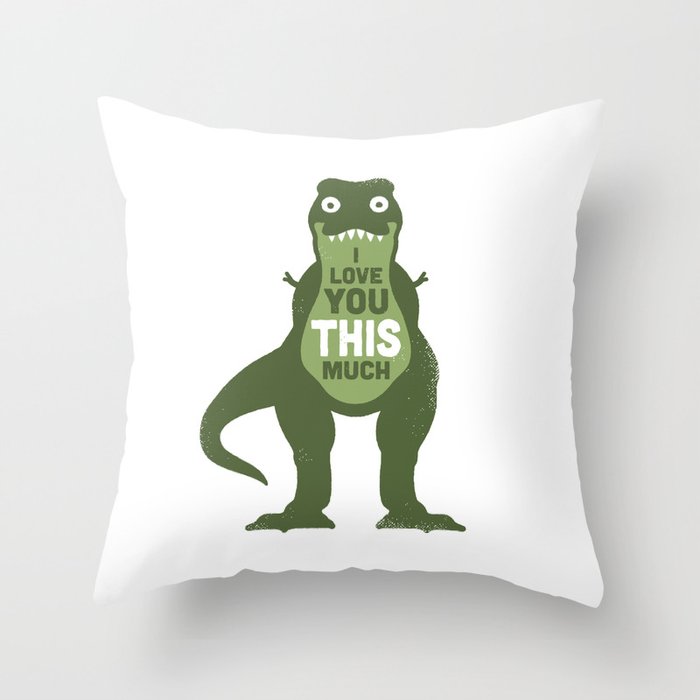 Amourosaurus Throw Pillow