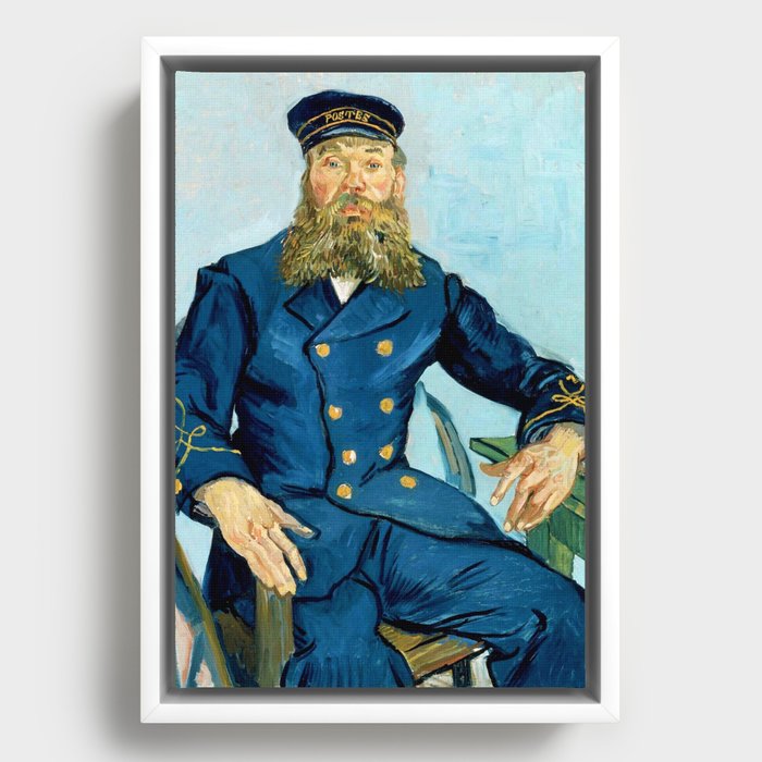 Vincent van Gogh "Portrait of the Postman Joseph Roulin" Framed Canvas