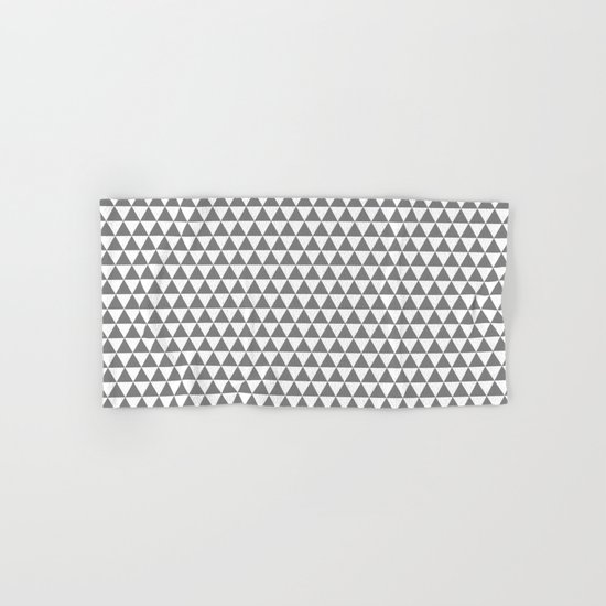 Triangles (Gray/White) Hand & Bath Towel