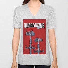 Quarantine and Chill V Neck T Shirt