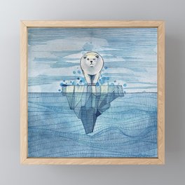Polar bear Framed Mini Art Print