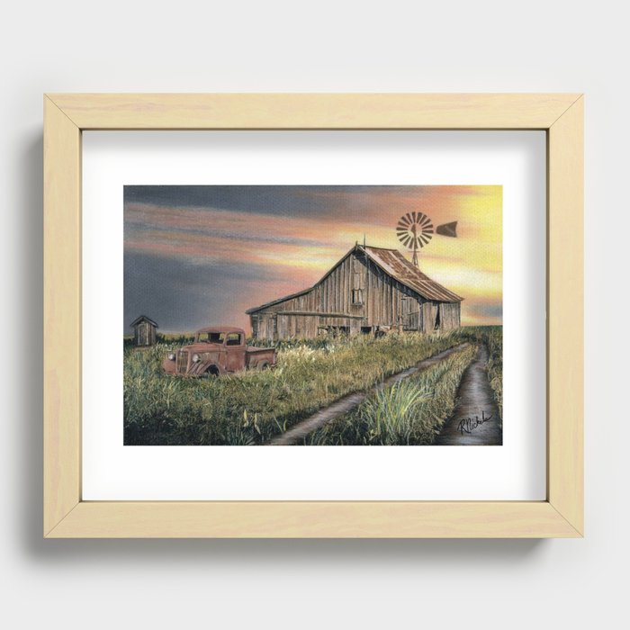 Old Barn Recessed Framed Print
