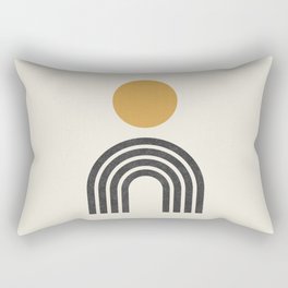 Mid century modern gold Rectangular Pillow