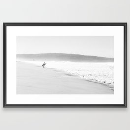California Surfer Framed Art Print | Bw Photography, California Art, Surf Art, Beach Photography, Surf Decor, Surfer, Southern California, South Bay, Vintage Photography, Black And White 