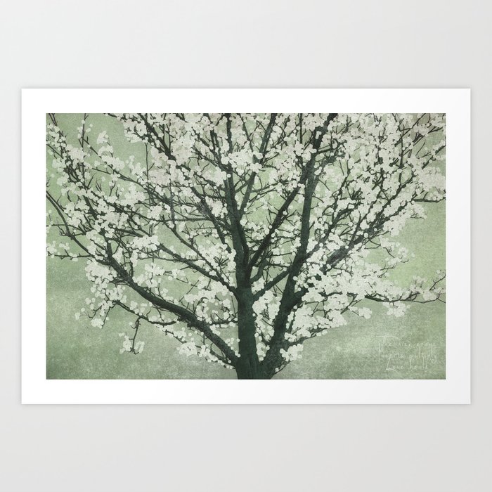 The Tree Connection - White Aura Art Print