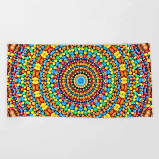 Kaleidoscope Candy Beach Towel
