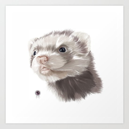 Ferret Art Print