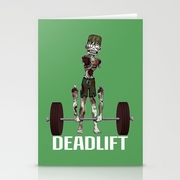 Crossfit Zombie by RonkyTonk doing Deadlift Stationery Cards