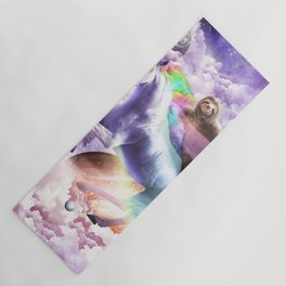 Epic Space Sloth Riding On Unicorn Yoga Mat | Cute, Pop, Outerspace, Collage, Sloth, Manip, Space, Riding, Funny, Unicorn 