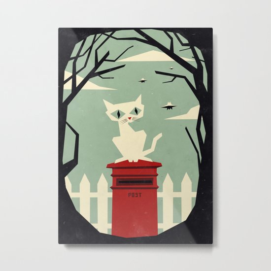 Let's meet at the red post box Metal Print