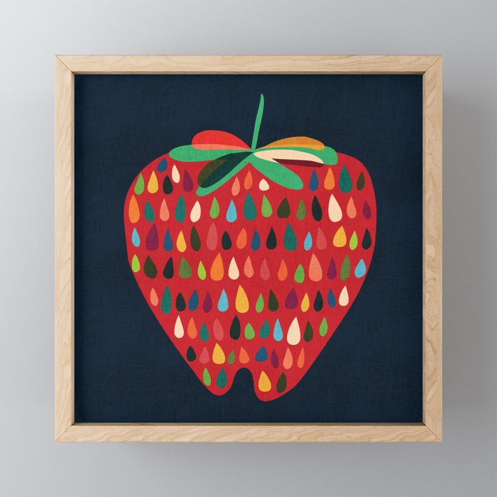 Strawberry Framed Mini Art Print
