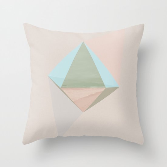pentagonal dipyramid Throw Pillow