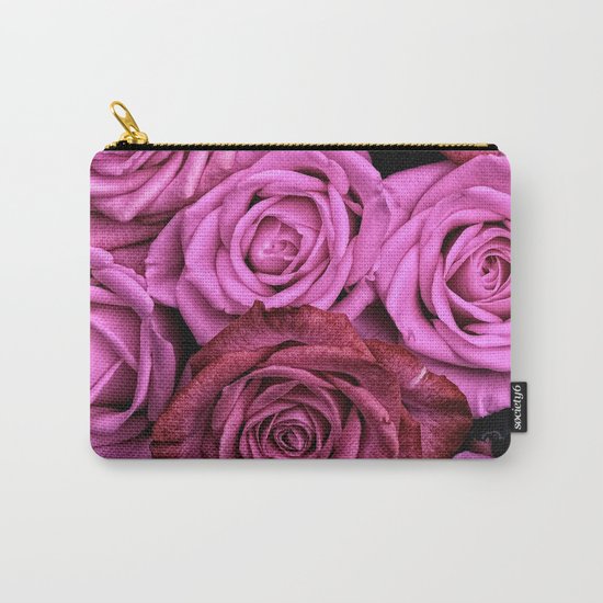 Pink Roses Carry-All Pouch
