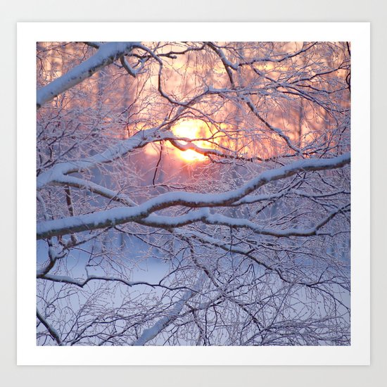 Winter Sunset Art Print