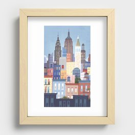 NYC stacked Recessed Framed Print