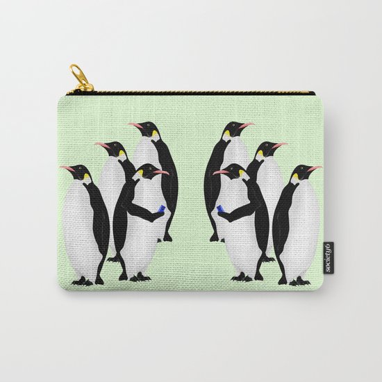Penguin On A Mobile Device Carry-All Pouch