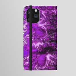 Purple Glitch Distortion iPhone Wallet Case
