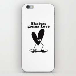 Skaters Gonna Love Black Heart iPhone Skin