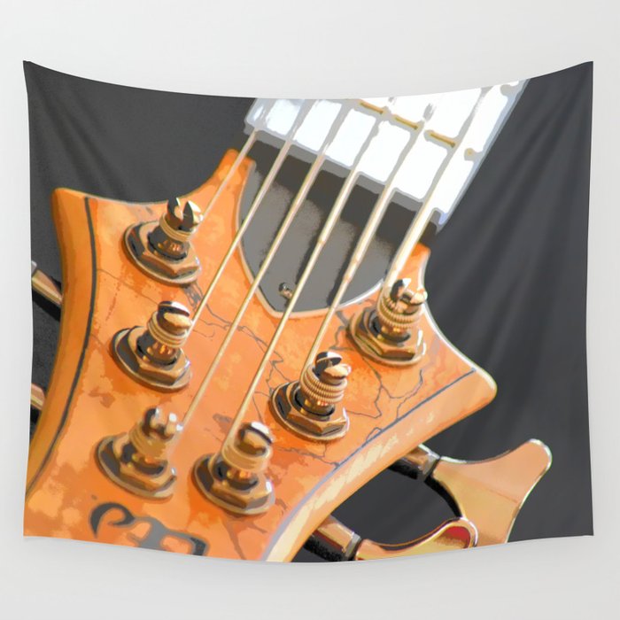 Morphed Electric Bass Wall Tapestry