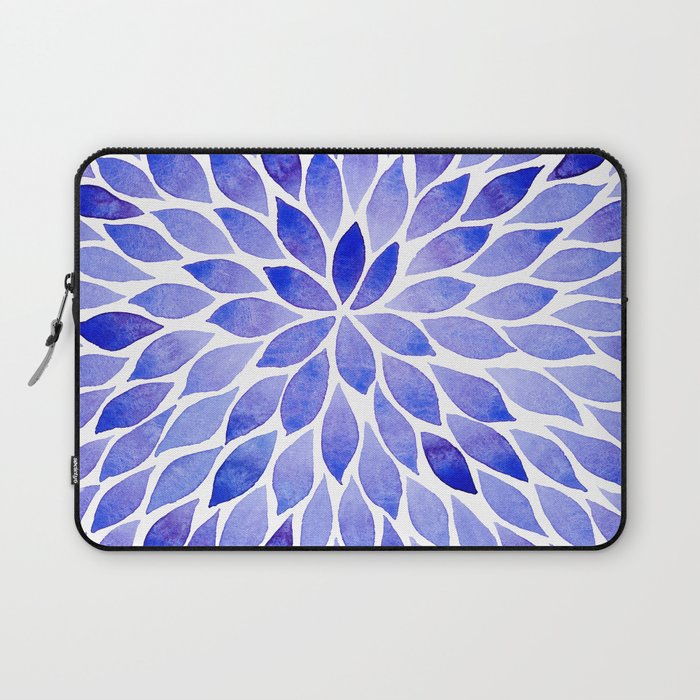 Purple Abstract Leaves in Watercolor Laptop Sleeve