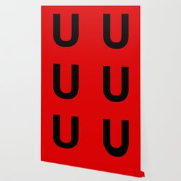 Letter U (Black & Red) Wallpaper