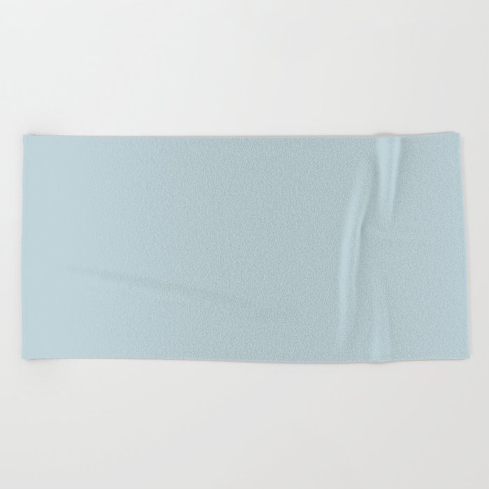 Light Aqua Gray Solid Color Pantone Pastel Blue 12-4607 TCX Shades of Blue-green Hues Beach Towel