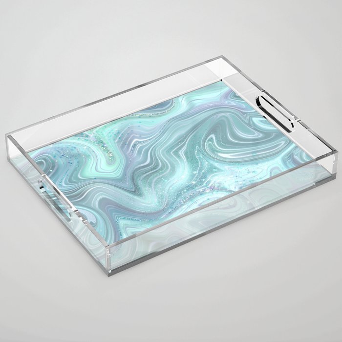 Tranquil Agate Swirl Acrylic Tray